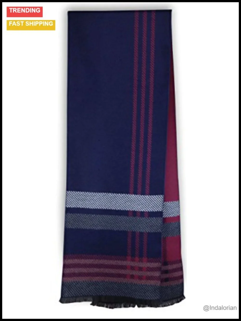 Luxurious Cashmere Feel Plaid Winter Scarf for Men
